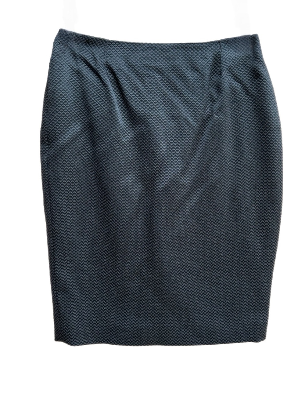 Tom and Linda Platt Classic Black with Hot Pink Lining Textured Pencil Skirt